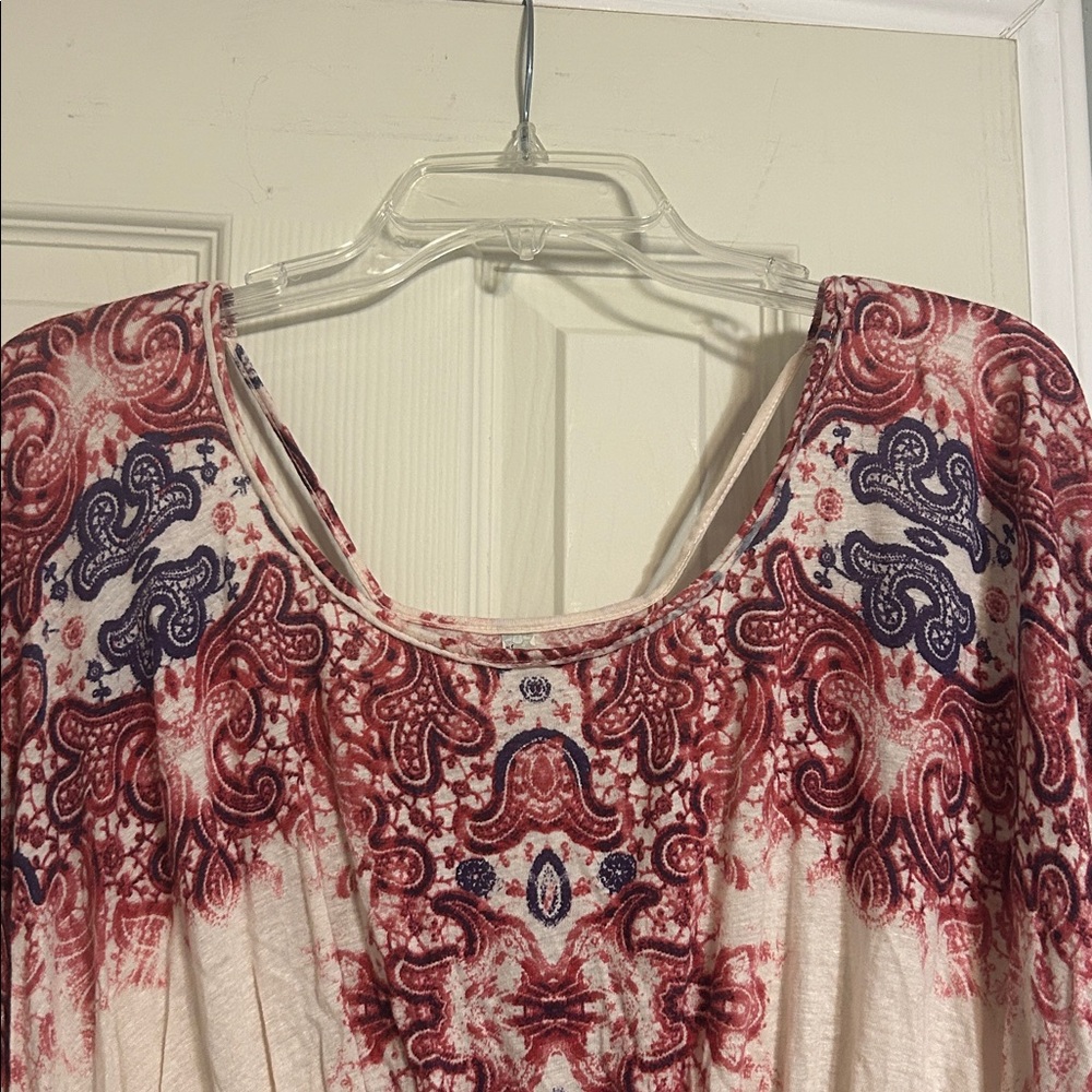 5for$20โ๏ธ๐ Free People pink white crop top T back - Picture 2 of 4